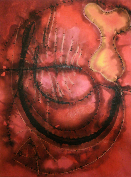 Pièce rouge calcinée