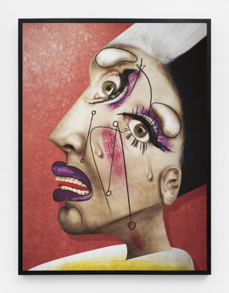 Self-hybridation entre femmes (acte 1 : ORLAN s'hybride aux portraits des femmes de Picasso #1)