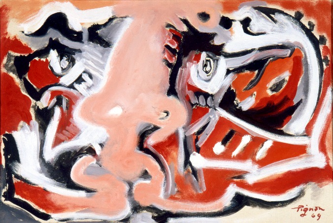 Tête de guerrier rouge