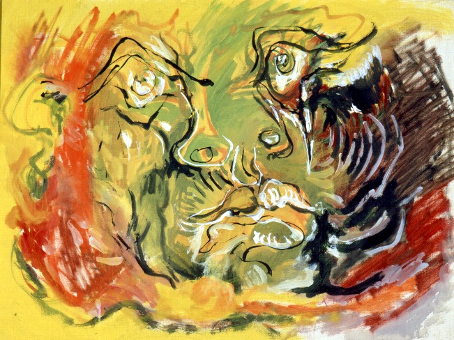 Tête de guerrier triste