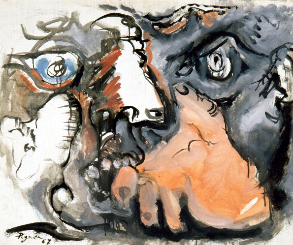 Guerrier à la main rose