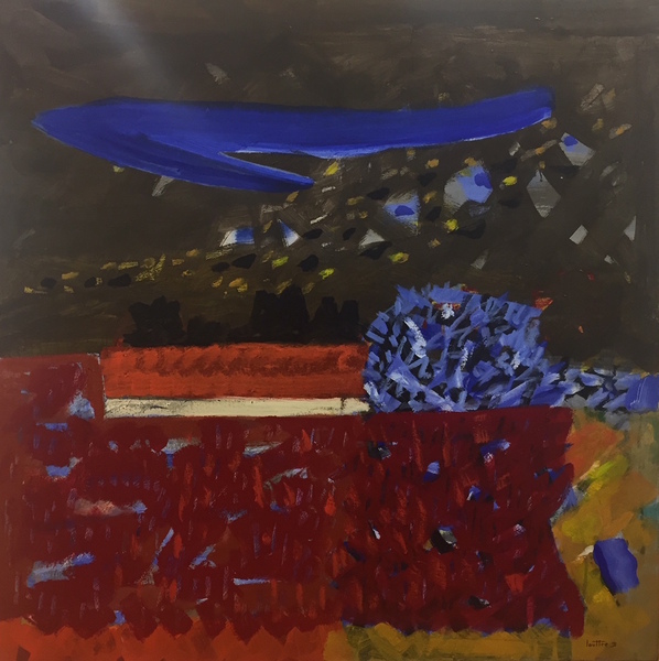 Une écharpe de bleu