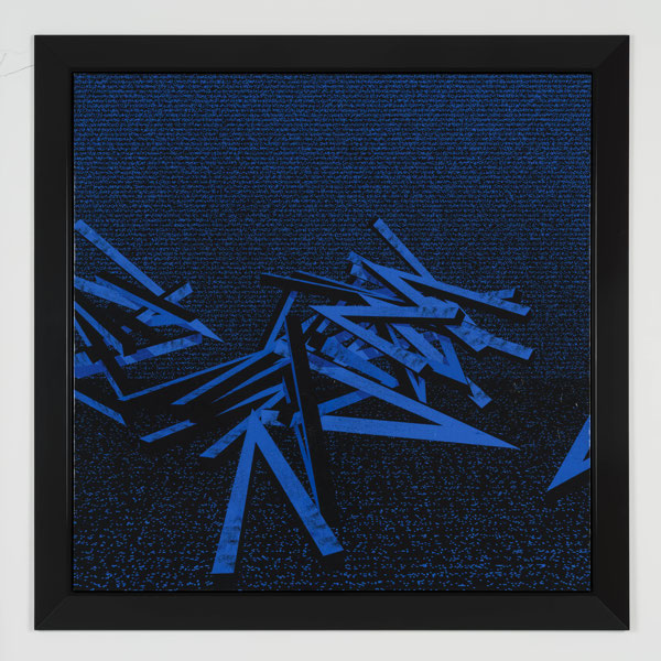 Generative Angles Painting - Blue 2