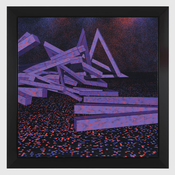 Generative Angles Painting - Purple 9