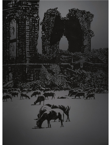 Dresde, les ruines de la Frauenkirche