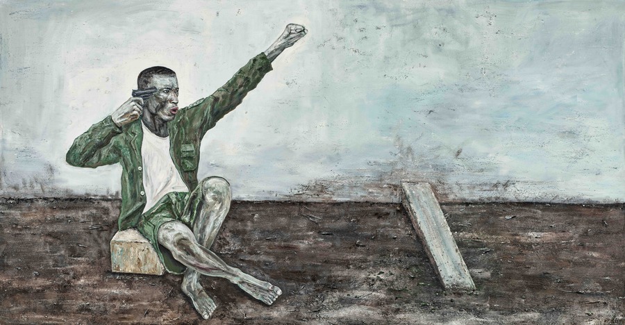 Rebel soldier committing suicide