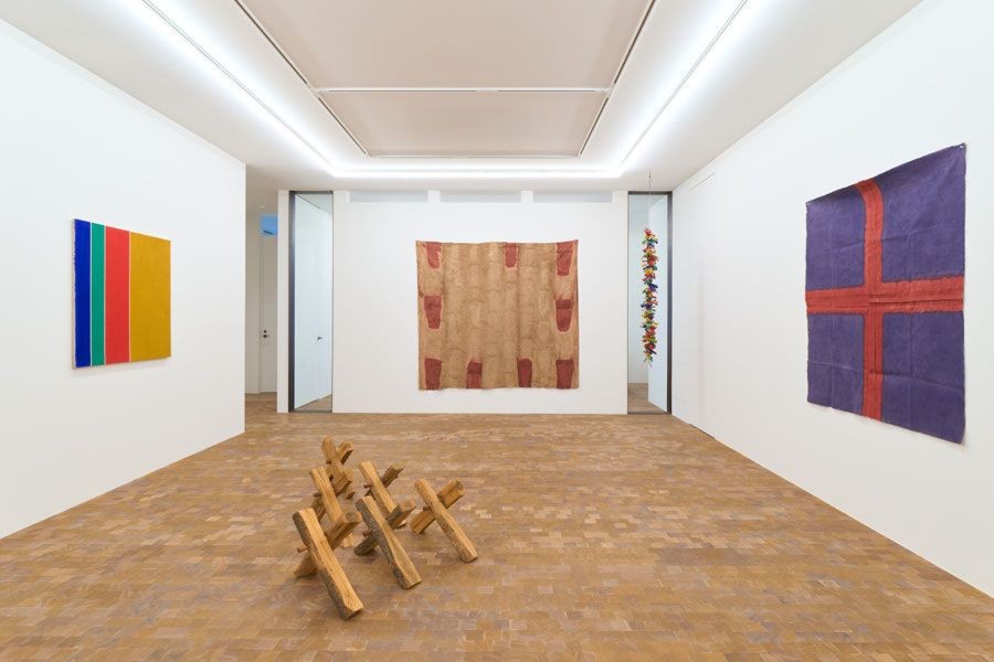 From left to right : Vincent Bioulès, Patrick Saytour, André Valensi, Noël Dolla. On the floor : Bernard Pagès