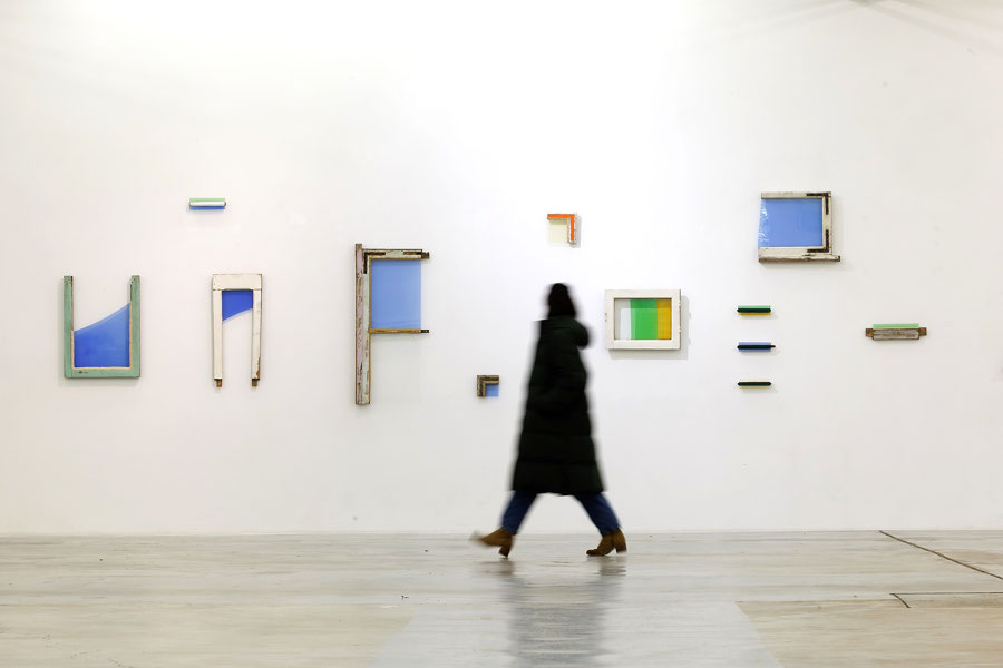 Set of fenêtres (windows) by Pierre Buraglio.